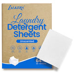 Fragrance-Free Laundry Detergent Sheets – Eco-Friendly, Plastic-Free Laundry Strips for Sensitive Skin | 32 Loads