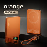 3-in-1 Magnetic Wireless Power Bank 10000mAh – 15W Fast Charging Portable Charger with TFT Display for iPhone, Apple Watch & AirPods