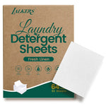 Fragrance-Free Laundry Detergent Sheets – Eco-Friendly, Plastic-Free Laundry Strips for Sensitive Skin | 32 Loads
