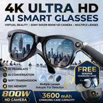 AI Smart Glasses with 4K camera, real-time translation, and 32GB storage