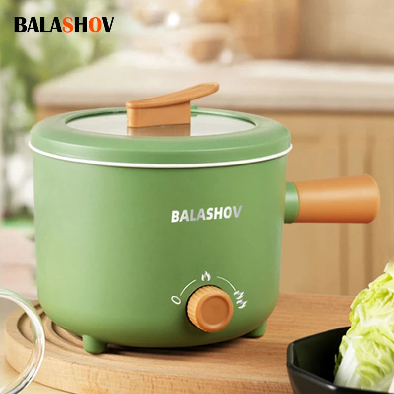 BALASHOV Multi Cooker with non-stick pan, versatile functions for rice, soups, frying, and reheating, CE-certified electric cooking appliance, ideal for efficient and convenient meal preparation.