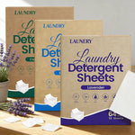 Fragrance-free laundry detergent sheets in a compact 32-load pack for everyday clothing washing.