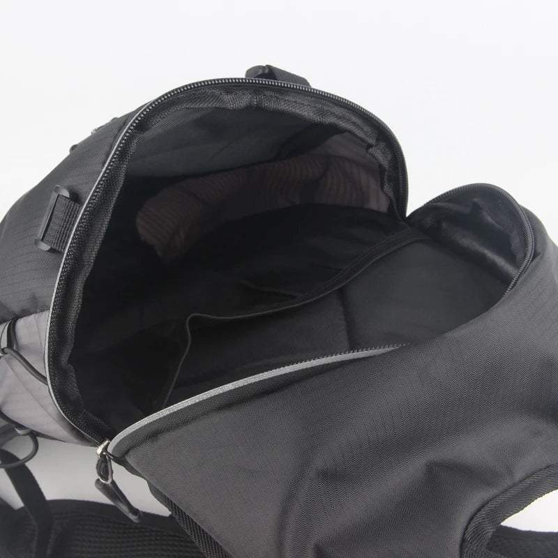 Close-up of the DRCKHROS Hydration Backpack featuring its high-capacity design, waterproof material, and adjustable straps, perfect for cycling, hiking, and outdoor adventures.