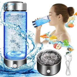 420ml BALASHOV Hydrogen Water Bottle – Portable Hydrogen-Rich Water Generator Bottle with Antioxidant Benefits, High-Quality Borosilicate Glass, Titanium Filter, 3-Minute Hydrogen Production, Promotes Cellular Health, Better Hydration, Anti-Aging, Supports Nutrient Absorption and Skin Health