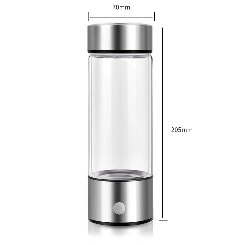 420ml BALASHOV Hydrogen Water Bottle – Portable Hydrogen-Rich Water Generator Bottle with Antioxidant Benefits, High-Quality Borosilicate Glass, Titanium Filter, 3-Minute Hydrogen Production, Promotes Cellular Health, Better Hydration, Anti-Aging, Supports Nutrient Absorption and Skin Health