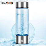 420ml BALASHOV Hydrogen Water Bottle – Portable Hydrogen-Rich Water Generator Bottle with Antioxidant Benefits, High-Quality Borosilicate Glass, Titanium Filter, 3-Minute Hydrogen Production, Promotes Cellular Health, Better Hydration, Anti-Aging, Supports Nutrient Absorption and Skin Health