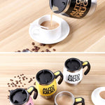 Magnetic self-stirring mug with stainless steel insulation, automatic stirring function, and magnetized design for coffee, tea, and protein drinks. Portable, eco-friendly mug ideal for home, office, travel, and commutes, ensuring perfectly mixed beverages without the need for stirrers.