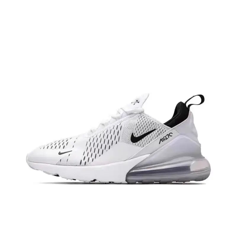 Nike Air Max 270 Black & White – Breathable Mesh Running Shoes with Air Cushioning, Shock Absorption & Non-Slip Grip for Men & Women – Stylish, lightweight, and durable sneakers designed for all-day comfort, training, and casual wear. Perfect for running, gym workouts, and streetwear fashion. 🏃‍♂️👟 #NikeAirMax