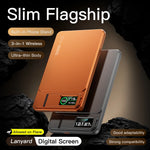 Travel-friendly wireless charger with multi-device charging capability.