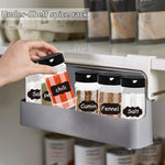 Under cabinet spice storage system