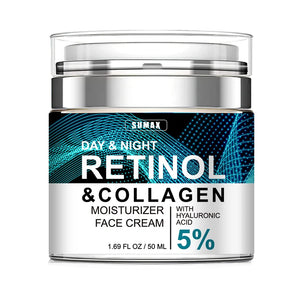 Sumax Retinol Cream – anti-aging moisturizer with retinol, collagen, and hyaluronic acid for reducing fine lines, firming skin, and deep hydration; ideal for radiant, youthful complexion day and night.