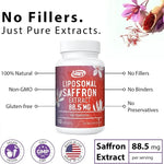 YST Liposomal Saffron Supplement – 88.5mg high-absorption saffron extract capsules for mood support, appetite control, and antioxidant benefits – vegan, non-GMO, 60 vegetarian capsules in advanced bioavailable formula.
