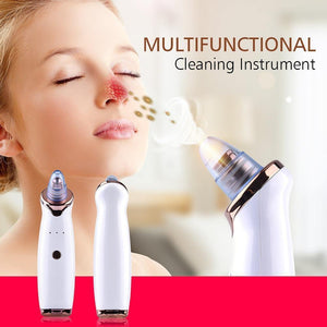 DermaVacuum™ Facial Pore Cleanser - Deep Pore Cleanser and Blackhead Remover with Micro-Suction Technology for Smooth, Clear Skin. Includes 5 Replaceable Suction Heads, Microdermabrasion Tip for Exfoliation, and Adjustable Suction Levels for All Skin Types. Perfect for Home Skincare Routine to Reduce Pores, Remove Blackheads, and Enhance Serum Absorption.