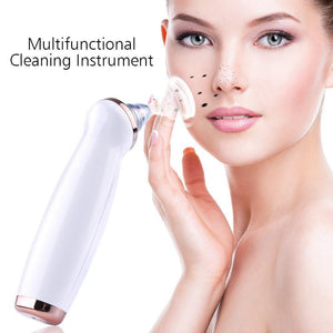 DermaVacuum™ Facial Pore Cleanser - Deep Pore Cleanser and Blackhead Remover with Micro-Suction Technology for Smooth, Clear Skin. Includes 5 Replaceable Suction Heads, Microdermabrasion Tip for Exfoliation, and Adjustable Suction Levels for All Skin Types. Perfect for Home Skincare Routine to Reduce Pores, Remove Blackheads, and Enhance Serum Absorption.