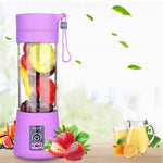 400ML portable electric juicer blender with six stainless steel blades, USB rechargeable battery, and travel cover for smoothies, protein shakes, and juices. Lightweight personal blender ideal for home, gym, office, hiking, and travel. Compact design with safety features to prevent blade operation without secure attachment, perfect for healthy drinks on the go.