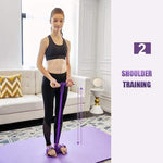 Resistance bands with foam handles and latex tubes for full-body workouts, strength training, and muscle toning. Ideal for yoga, Pilates, physical therapy, and rehabilitation exercises. Lightweight and portable fitness tool for travel and home workouts.