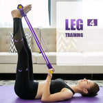 Resistance bands with foam handles and latex tubes for full-body workouts, strength training, and muscle toning. Ideal for yoga, Pilates, physical therapy, and rehabilitation exercises. Lightweight and portable fitness tool for travel and home workouts.