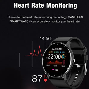 LIGE Smart Watch for Men and Women with HD touchscreen, fitness tracking, heart rate monitor, blood pressure and sleep monitoring, Bluetooth 5.0 connectivity, and long-lasting battery. Perfect for cardio, sports, and daily wellness tracking. Compatible with iOS and Android for real-time notifications.