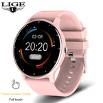 LIGE Smart Watch for Men and Women with HD touchscreen, fitness tracking, heart rate monitor, blood pressure and sleep monitoring, Bluetooth 5.0 connectivity, and long-lasting battery. Perfect for cardio, sports, and daily wellness tracking. Compatible with iOS and Android for real-time notifications.